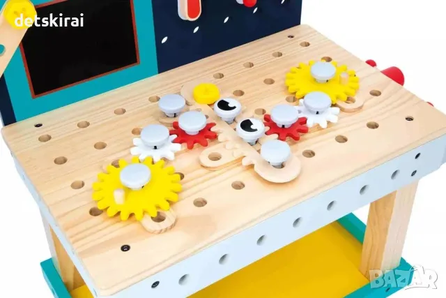 Детска играчка Janod Brico Kids - Голям работен тезгях, робот, снимка 4 - Конструктори - 47659523