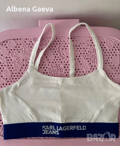 Къс топ Karl Lagerfeld , снимка 3 - Корсети, бюстиета, топове - 50921735