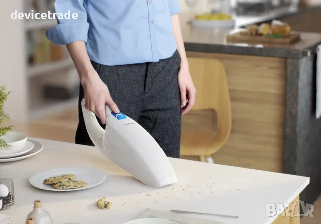 Ръчна прахосмукачка Philips MiniVac FC6150/01, 0.5 л, 3.6 V Ni-MH, Бяла, снимка 5 - Прахосмукачки - 47459273