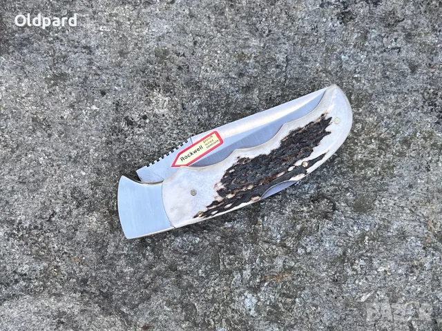 Оригиналният немски сгъваем джобен нож Puma Marmota Stag Handle. 821017, снимка 3 - Ножове - 56215368