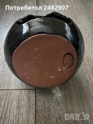 Стар керамичен свещник, снимка 4 - Антикварни и старинни предмети - 53391293