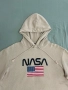 Суитшър H&M NASA с качулка, като ново, размер M, бежов, снимка 2