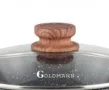 Тиган с капак Goldmann, 28x7см., Дълбок, Лят алуминий, Керам. покр., Индукция, снимка 3