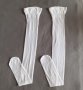 Дамски бели чорапи за жартиери с ръб , снимка 1 - Бельо - 42158331