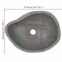 vidaXL Мивка от речен камък, овална, (37-46)x(29-36) см, снимка 9