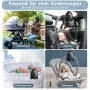 Люлка за количка с Bluetooth, презареждаща се, регулируема интензивност на люлеене, снимка 2