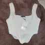 Бяло корсетно боди Zara, снимка 2