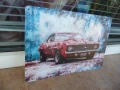 Метална табела кола Chevrolet Camaro Z28 1969 автомобил американски V8 спортно окачване спирачки, снимка 2