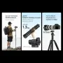 Алуминиев видео статив Fotopro до 184,15 см с флуидна глава, черен, снимка 4