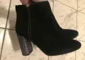 Черни боти от велур, снимка 3
