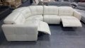 ПРОМОЦИЯ!!!Кремав кожен ъглов диван "Marmount" с електрически релакс механизъм, снимка 9