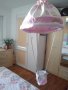 Полилей и завеси за бебешка стая-розови, снимка 1 - Бебешки легла и матраци - 42139322