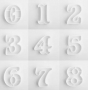 сет 6,5 см цифри числа извивки пластмасови форми резци фондан тесто бисквитки, снимка 3