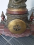 Франция 1800-те/64см-10кг стар френски каминен часовник/метална ЦАМ фигура-бронз-мрамор, снимка 10