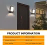 LUTEC Външна LED стенна лампа със сензор за движение, 1050LM 15.8W, снимка 2