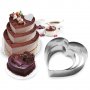 3088  Рингове за торта във формата на сърце, снимка 1 - Аксесоари за кухня - 35764273