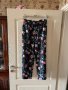 Нов спортно елегантен панталон флорален десен градински цветя XL ХЛ , снимка 2