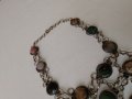колие със полоскъпоценен камък, ретро племенно колие, ретро бижута, снимка 7
