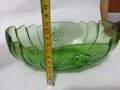 Стара стъклена купа фруктиера цветно стъкло, снимка 2
