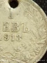 Сребърна монета 1 лев 1913г. Царство България продупчена за НАКИТ, НОСИЯ, КОЛЕКЦИЯ 18407, снимка 3