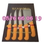 Комплект от професионални месарски ножове и сатър 5 части + брус, снимка 4
