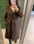 елегантно дамско палто с колан , снимка 2