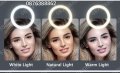 Професионална LED РИНГ Лампа 48см с Трипод, 3 Стойки за Телефон и Дистанционно, снимка 11