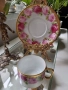Старинен сет чаша с чиния, снимка 4