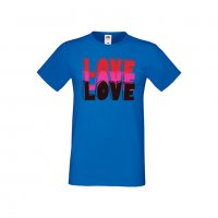 Мъжка тениска Свети Валентин LOVE LOVE LOVE 1, снимка 1 - Тениски - 35713882