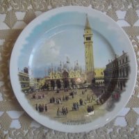 Нова-San Marco-Venezia-Canaletto-ф260мм-Колекционерска Порцеланова Декоративна Чиния-Италианска, снимка 2 - Чинии - 39898233