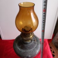 Рядка Голяма Старинна Бронзова Газена Лампа 19Век, снимка 7 - Антикварни и старинни предмети - 44413503