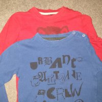 2 блузи с дълъг ръкав, 1 тениска и нова пижама, снимка 2 - Детски Блузи и туники - 34032281