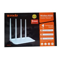 Безжичен WIFI рутер Tenda F6 300Mbp/s с 4 антени, снимка 1 - Рутери - 44240165