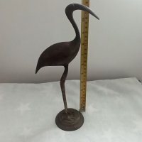 Бронзова фигура фламинго , снимка 1 - Други ценни предмети - 39411110