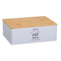 Метална кутия за бисквити, хляб, сухари, храна, 30х22х10,5 см