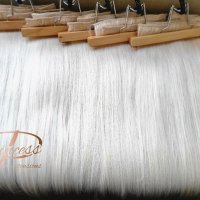 👑Естествена коса на треси 65 см дължина цвят светло рус, снимка 1 - Аксесоари за коса - 41549599