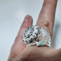 Дамски сребърен пръстен. Класика ретро. Уникат!Идеалния подарък за любим човек!, снимка 3 - Пръстени - 34711554