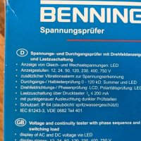 BENNING DUSPOL expert - GERMANY - PROFI Voltage Tester 12 - 750 V AC/DC Електроизмервателен Уред !!!, снимка 2 - Клещи - 41660406