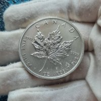 Инвестиционна сребърна монета 1 унция Kanada 5 Dollars 2010 Queen Elizabeth II, снимка 2 - Нумизматика и бонистика - 41988311