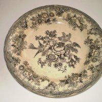 Чиния - J.C. & S синя фаянсова чиния с мотив на птица фазан, снимка 7 - Други ценни предмети - 40433333