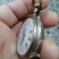 Сребърен джобен часовник Charles Locle, снимка 10 - Антикварни и старинни предмети - 41435026