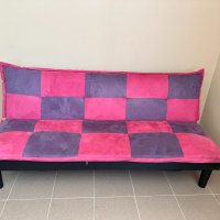 Разтегателно клик – клак канапе диван в розово/лилаво - 175 см+безплатна доставка, снимка 1 - Дивани и мека мебел - 42110383