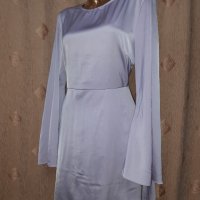 М/L Сатенена светло лилава рокля с гол гръб , снимка 7 - Рокли - 40476391