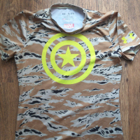 under armour captain america marvel - страхотна юношеска тениска, снимка 6 - Детски тениски и потници - 36261735