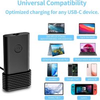 Захранващ адаптер за Dell - 130W, USB C (за английски контакт), снимка 3 - Кабели и адаптери - 42446555