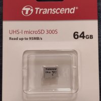 SD карта Transcend 64 GB class 10, снимка 1 - Карти памет - 38887006