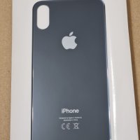 Заден капак стъкло за iPhone X XS Черен Бял, снимка 1 - Резервни части за телефони - 39465317