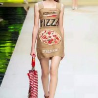 Рокля Долче*D&G pizza printing dress, снимка 12 - Рокли - 34132042