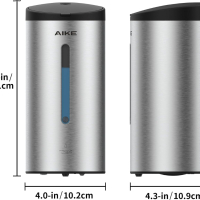 Автоматичен дозатор за течен сапун AIKE за монтиране на стена, 700мл с голям капацитет, полирано пок, снимка 5 - Аксесоари за кухня - 44759893