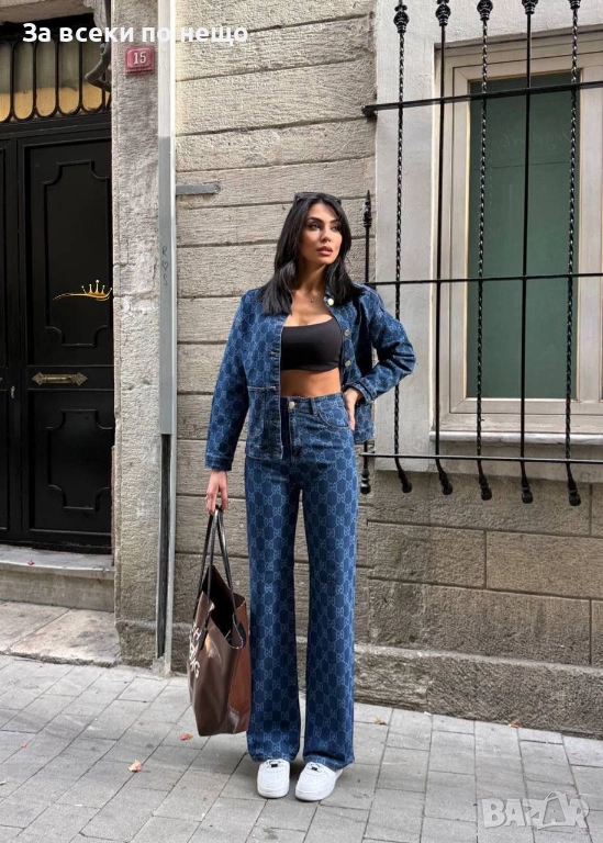 Gucci Дамски Син Комплект Гучи Код E1122, снимка 1